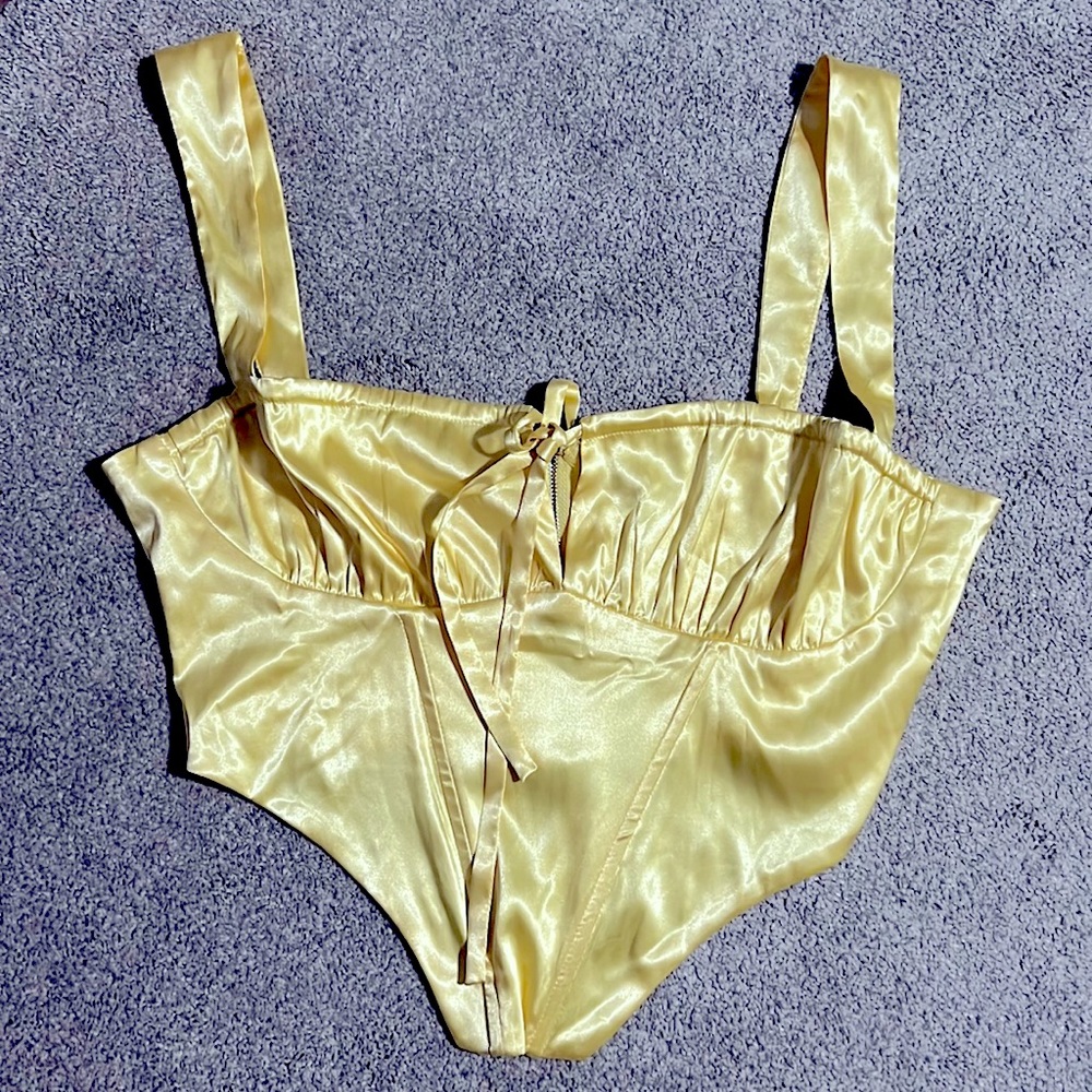 satin corset top